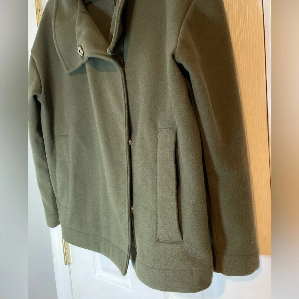 Banana Republic Factory Melton Moto Jacket Green Small - Picture 3 of 16